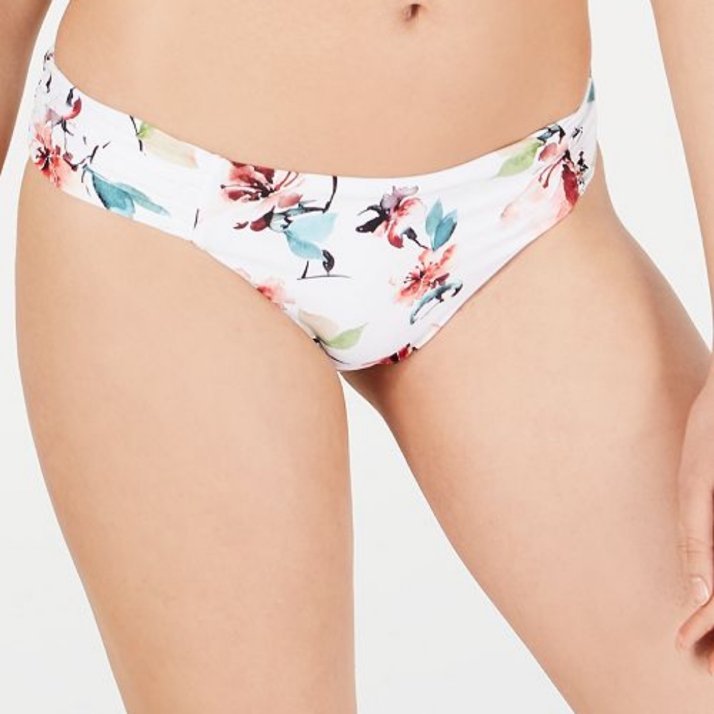 $54 Lucky brand multi floral bikini large white